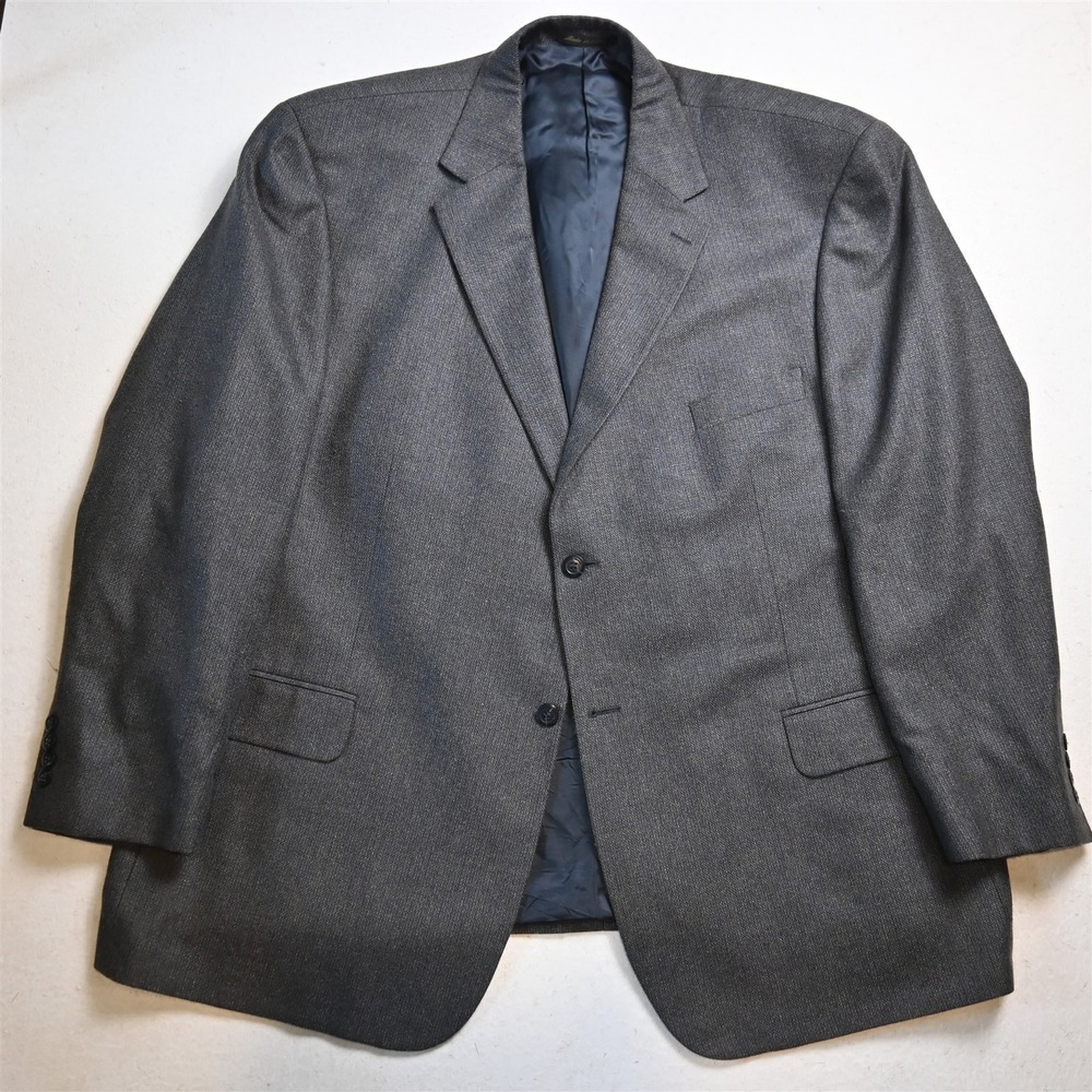 Pronto Uomo 56R Blue Gray Green Lanificio Wool Silk Italy Soft Tweed Mens Blazer